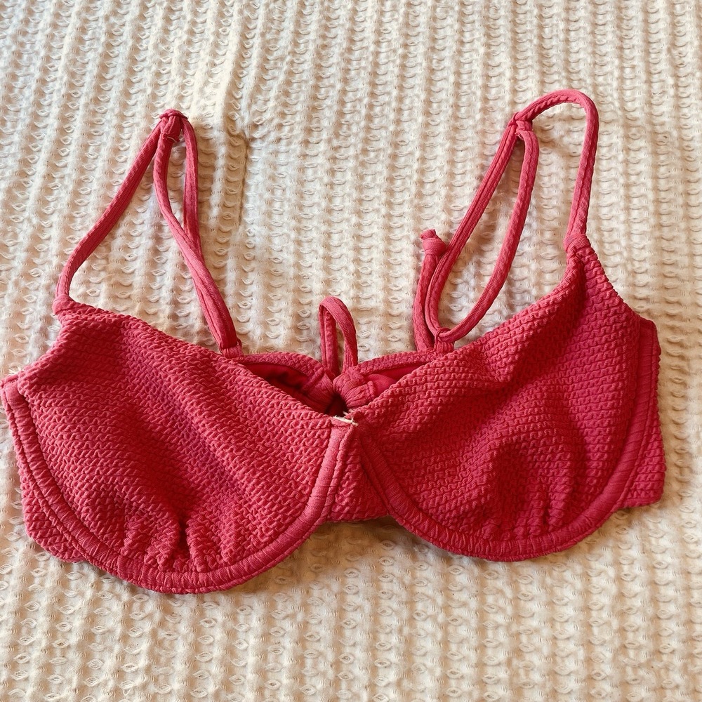 Pacsun Swim Eco Bikini Top Pink Women's Size Small Underwire